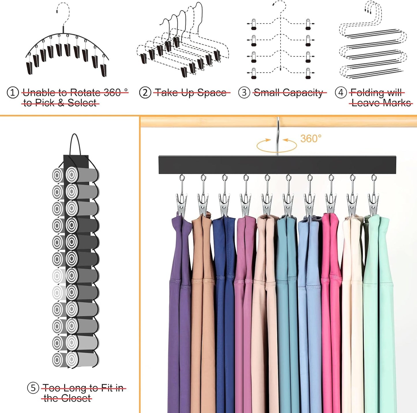 Legging & Clothing Closet Organizer (2 set)
