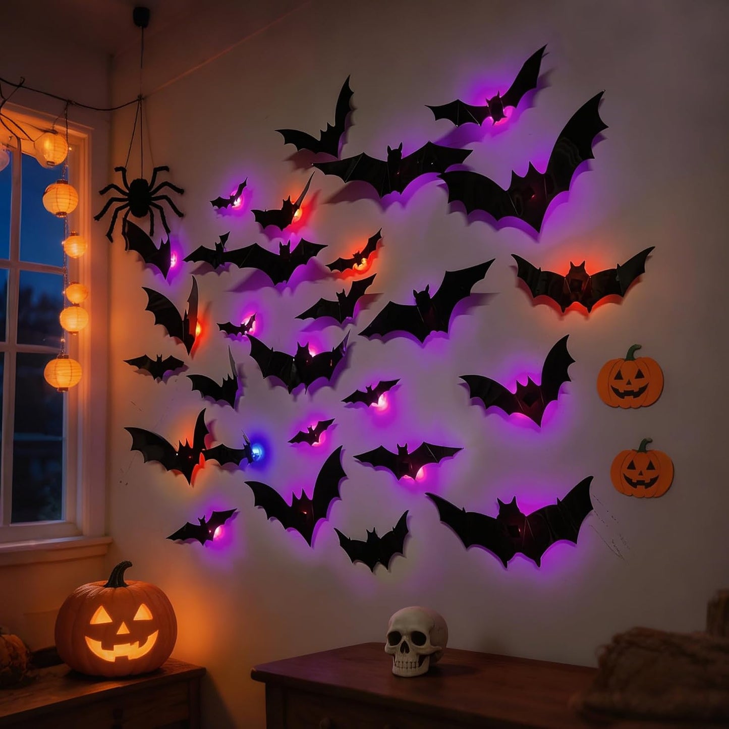 Halloween 3D Bats Wall Decor