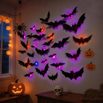 Halloween 3D Bats Wall Decor
